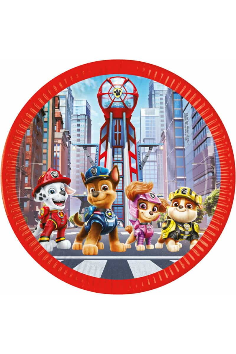 Paw Patrol The Movie FSC Paper Plates 23cm - 8pk