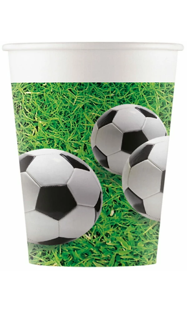 Football Party FSC Paper Cups 200ml - 8pk