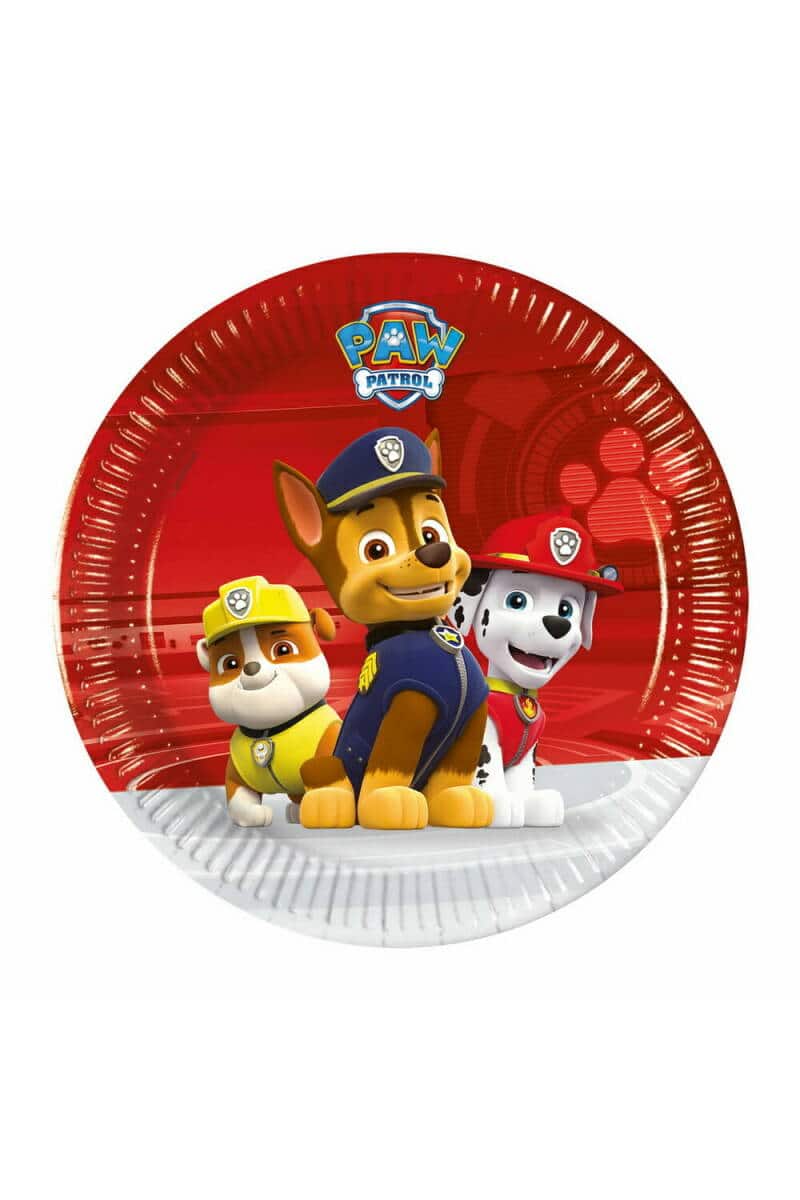 Paw Patrol Ready For Action FSC Paper Plates 20cm - 8pk