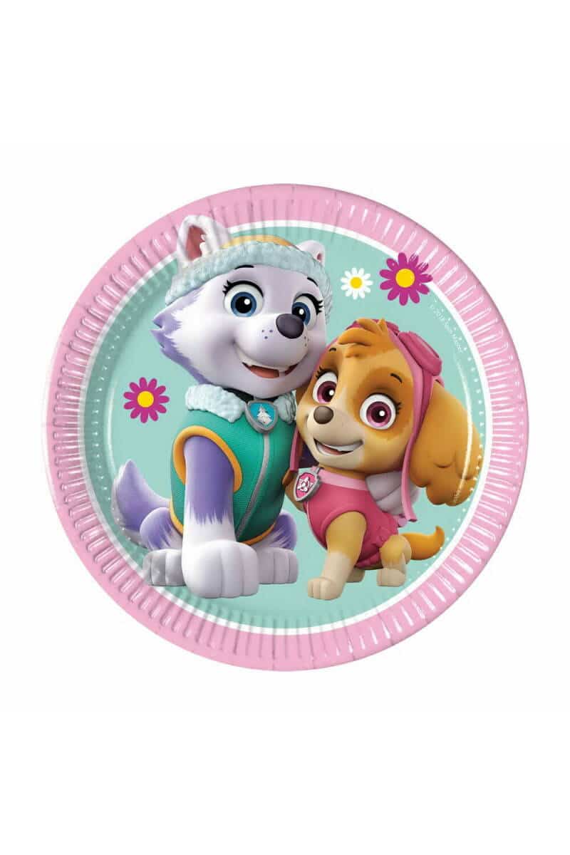 Paw Patrol Skye And Everest FSC Paper Plates 20cm - 8pk