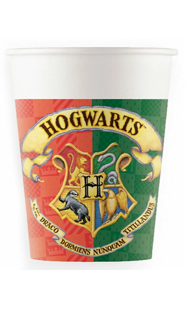 Harry Potter Hogwarts Houses FSC Paper Cups 200ml - 8pk
