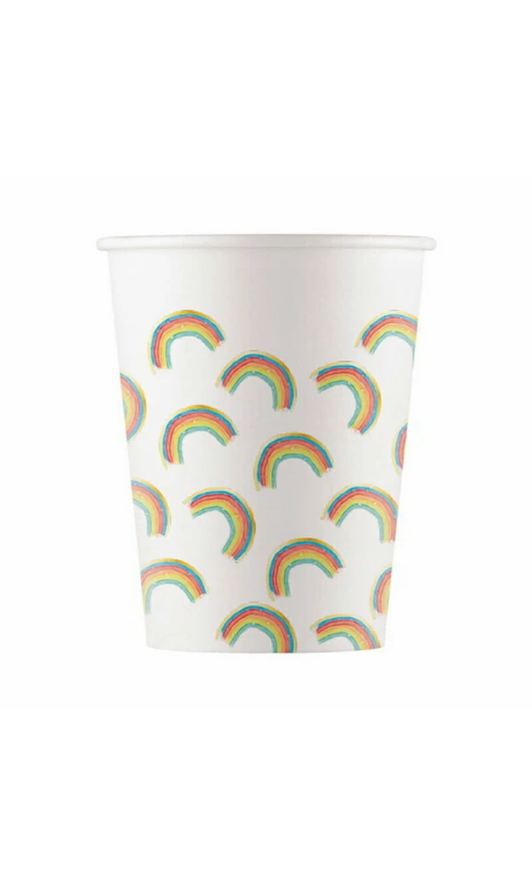 Rainbow Party FSC Paper Cups 200ml - 8pk