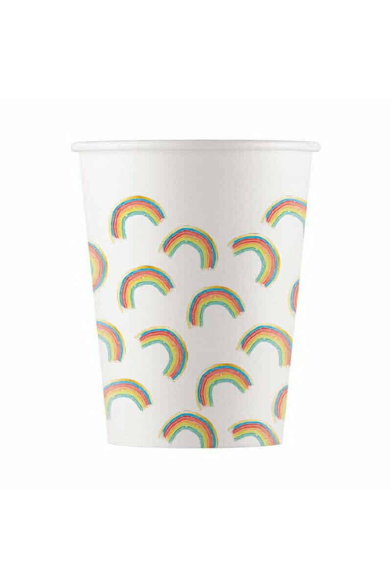 Rainbow Party FSC Paper Cups 200ml - 8pk