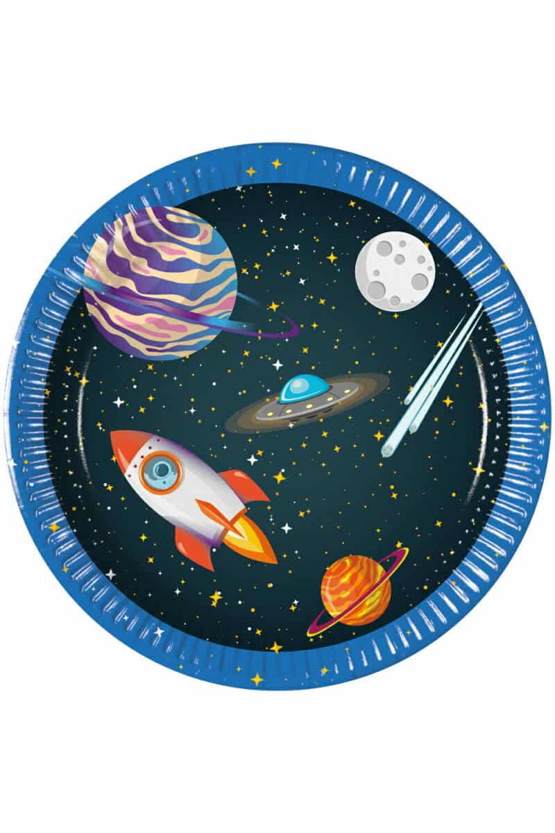 Rocket Space FSC Paper Plates 20cm - 8pk