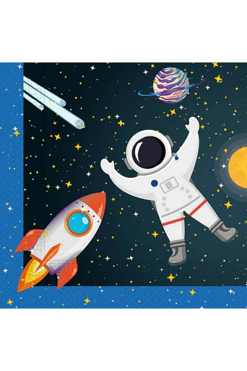 Rocket Space FSC Two-Ply Paper Napkins 33x33cm - 20pk