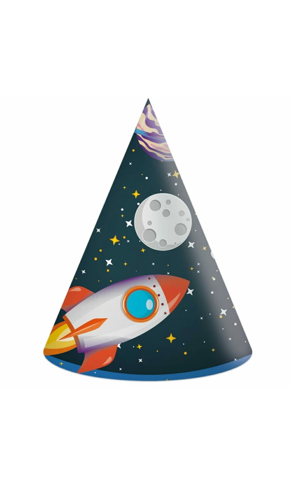 Rocket Space FSC Paper Hats - 6pk