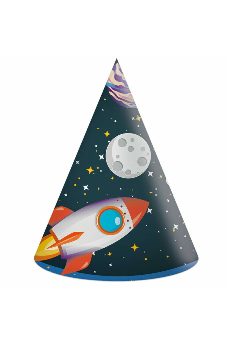 Rocket Space FSC Paper Hats - 6pk