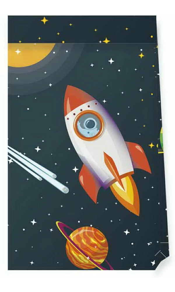 Rocket Space FSC Paper Party Bags - 4pk