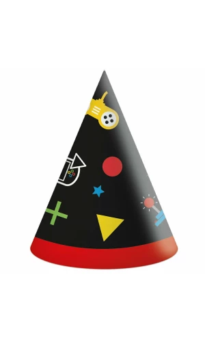Gaming Party FSC Paper Hats - 6pk