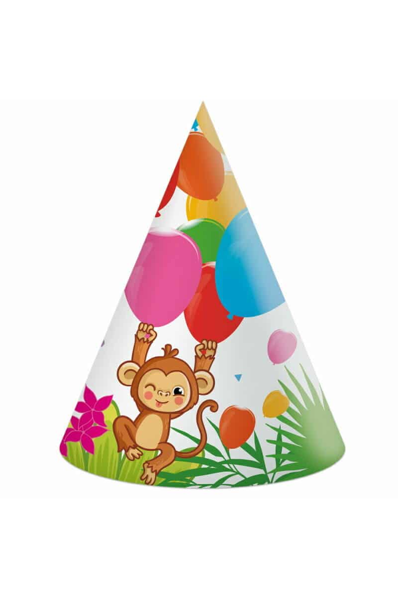 Jungle Balloons FSC Paper Hats - 6pk