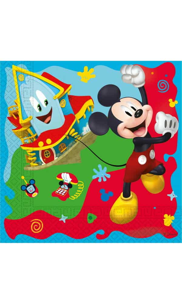 Mickey Rock The House Two-Ply Paper Napkins 33x33cm - 20pk