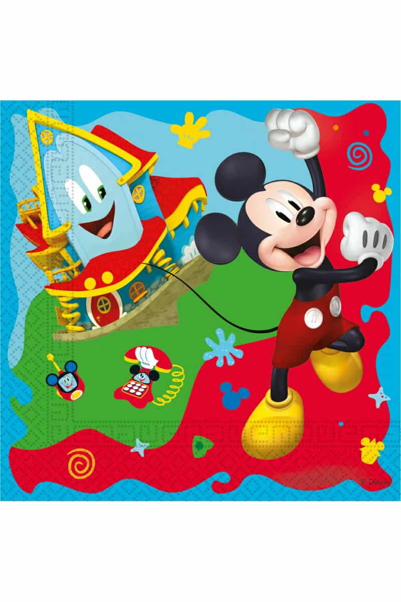 Mickey Rock The House Two-Ply Paper Napkins 33x33cm - 20pk