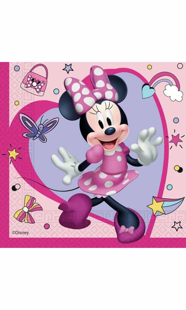 Minnie Junior Two-Ply Paper Napkins 33x33cm - 20pk