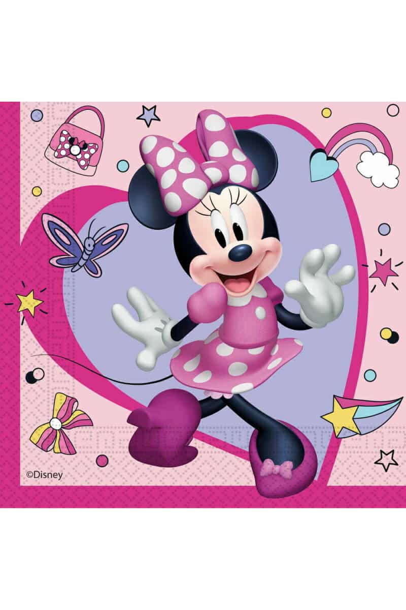 Minnie Junior Two-Ply Paper Napkins 33x33cm - 20pk