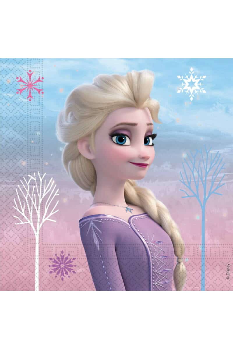 Frozen 2 Wind Spirit Two-Ply Paper Napkins 33x33cm - 20pk