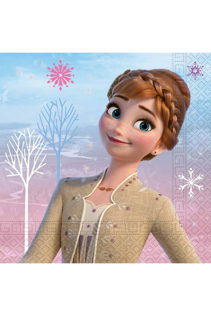 Frozen 2 Wind Spirit Two-Ply Paper Napkins 33x33cm - 20pk