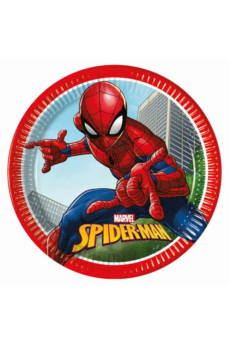 Spider-Man Crime Fighter FSC Paper Plates 23cm - 8pk