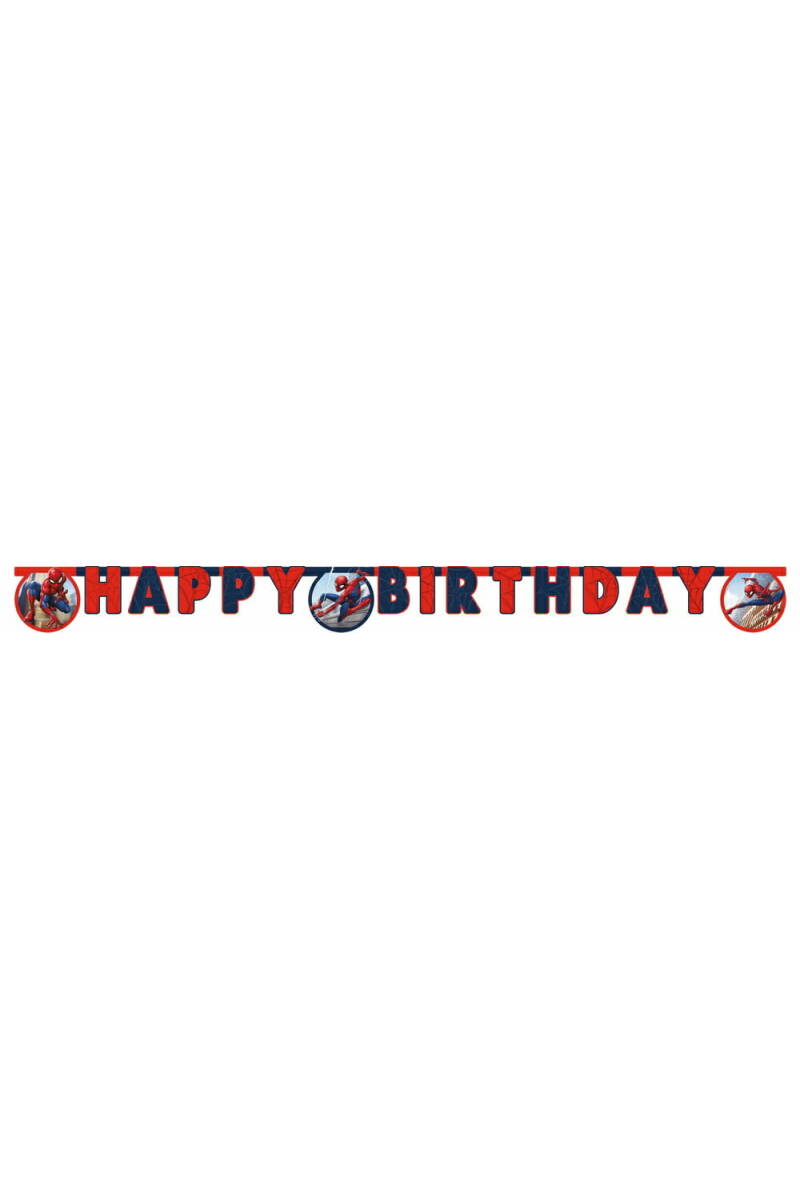Spider-Man Crime Fighter FSC "Happy Birthday" Die-Cut Banner - 1pk