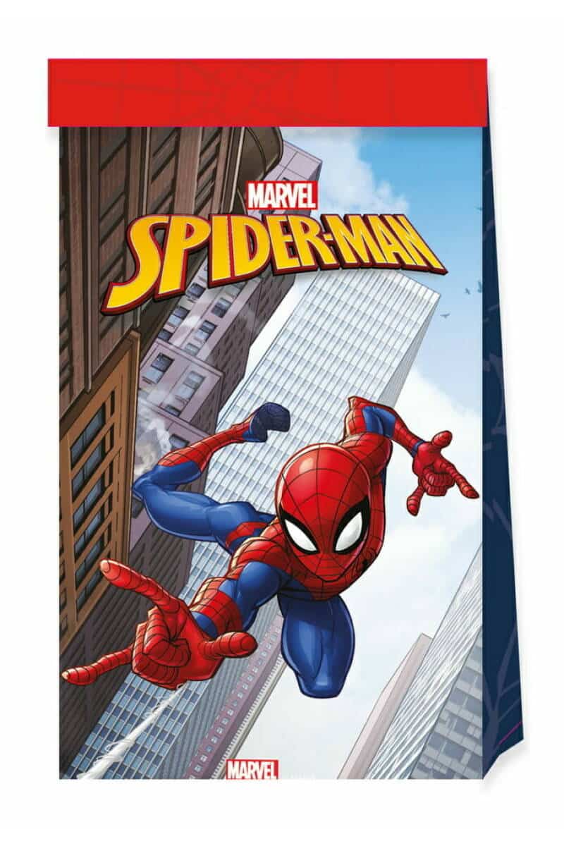 Spider-Man Crime Fighter FSC Paper Party Bags - 4pk