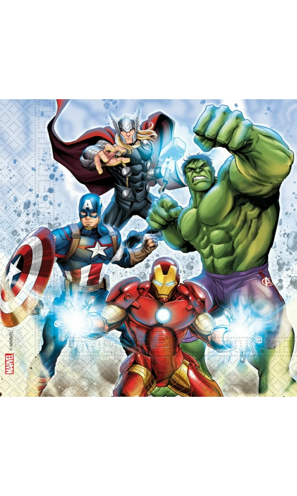 Avengers Infinity Stones Two-Ply Paper Napkins 33x33cm - 20pk