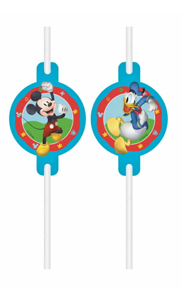 Mickey Rock The House FSC Paper Drinking Straws - 4pk