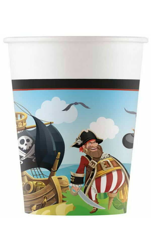 Island Pirates FSC Paper Cups 200ml - 8pk