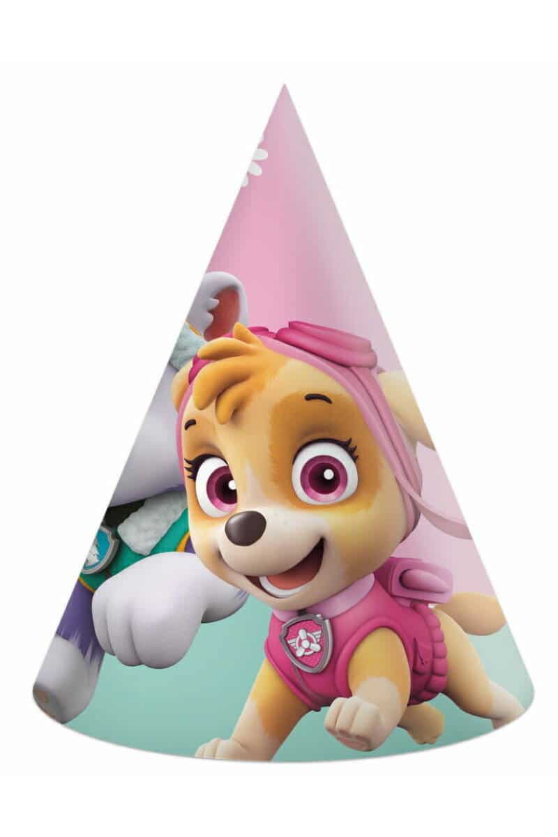 Paw Patrol Skye And Everest FSC Paper Hats - 6pk