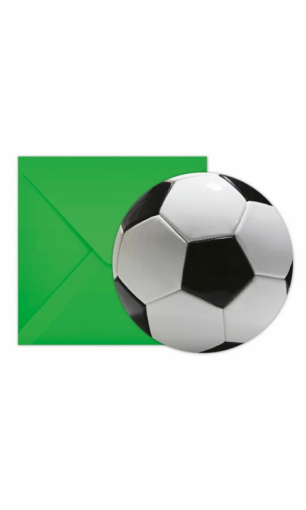 Football Party Invitations & Envelopes - 6pk