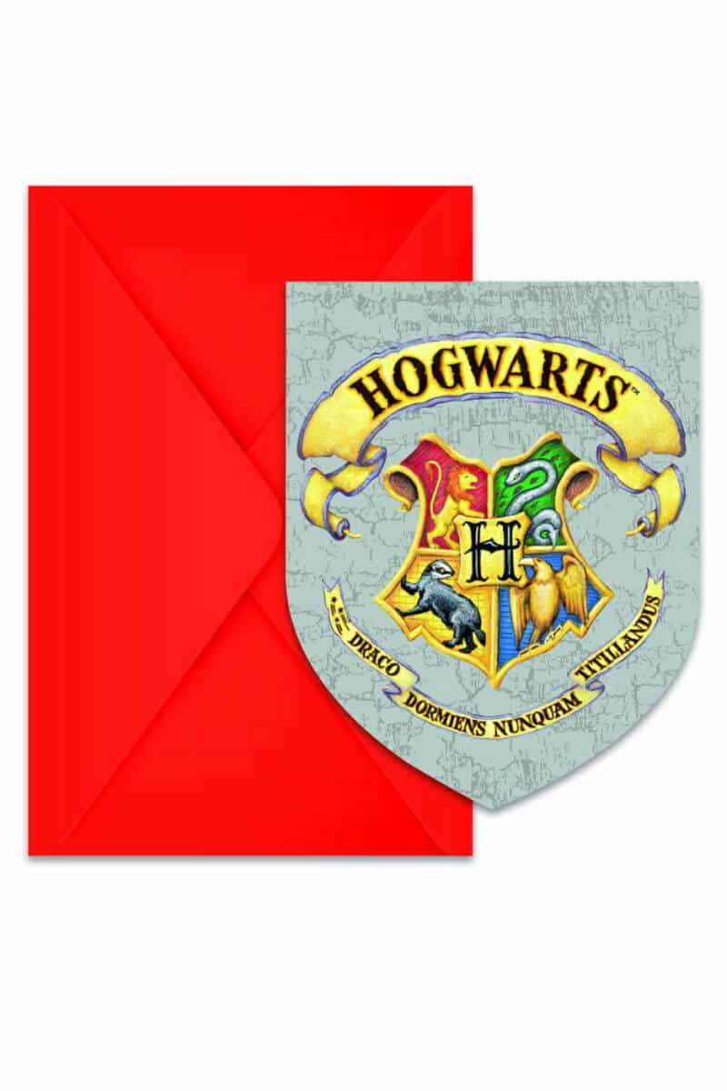 Harry Potter Hogwarts Houses FSC Invitations & Envelopes - 6pk