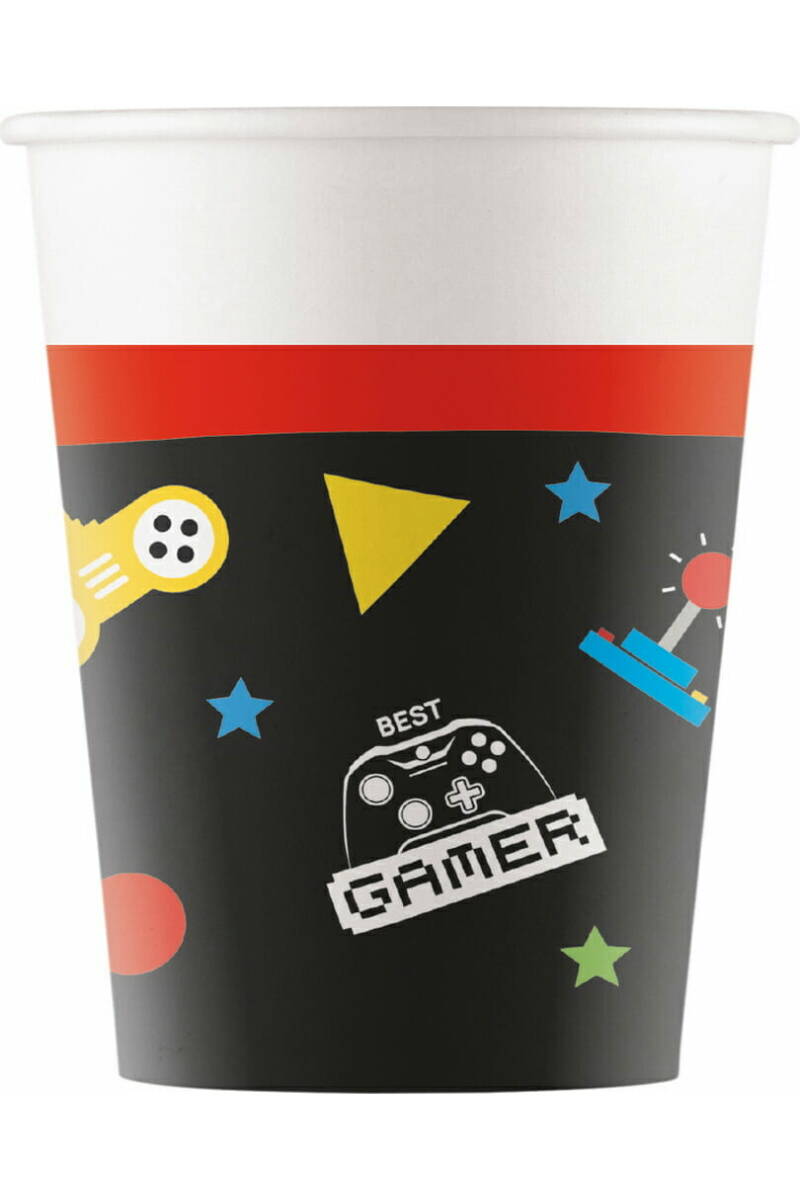 Gaming Party FSC Paper Cups 200ml - 8pk