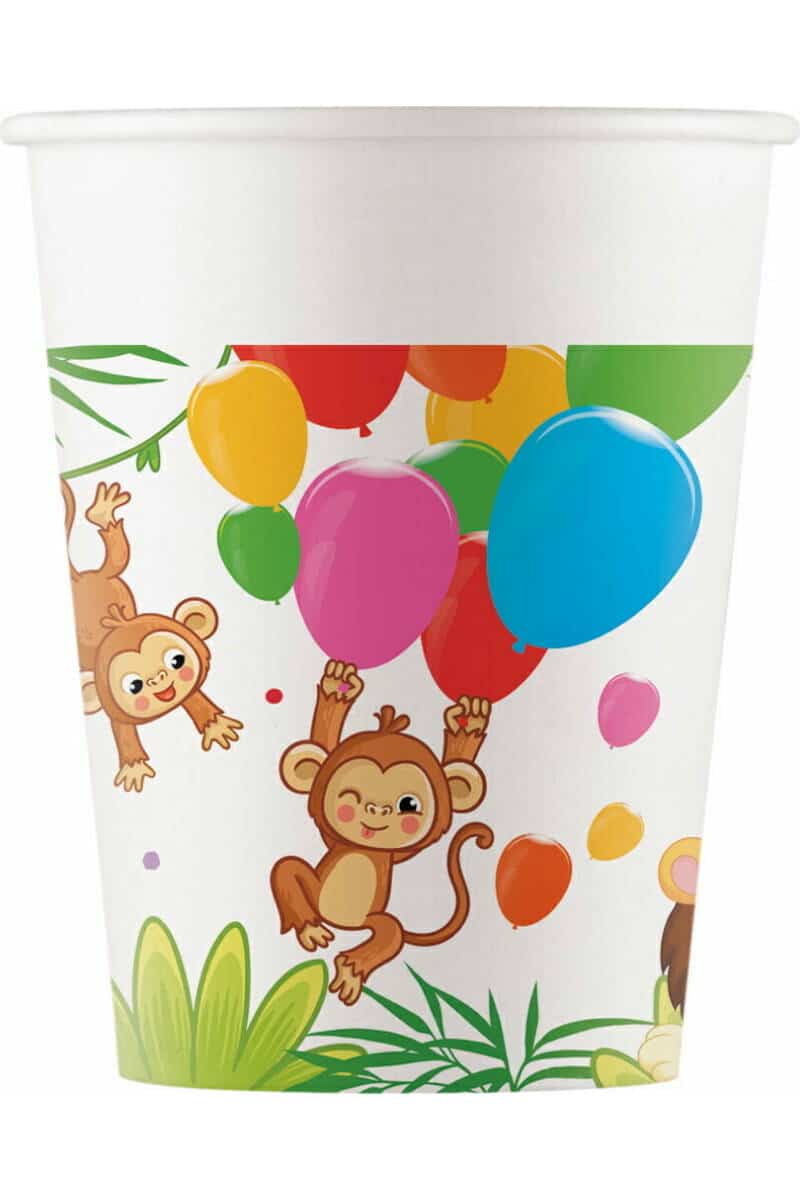 Jungle Balloons FSC Paper Cups 200ml - 8pk