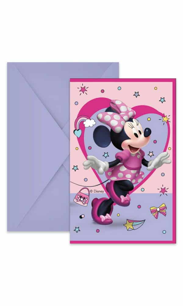 Minnie Junior FSC Invitations & Envelopes - 6pk