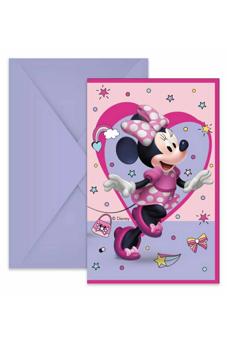 Minnie Junior FSC Invitations & Envelopes - 6pk