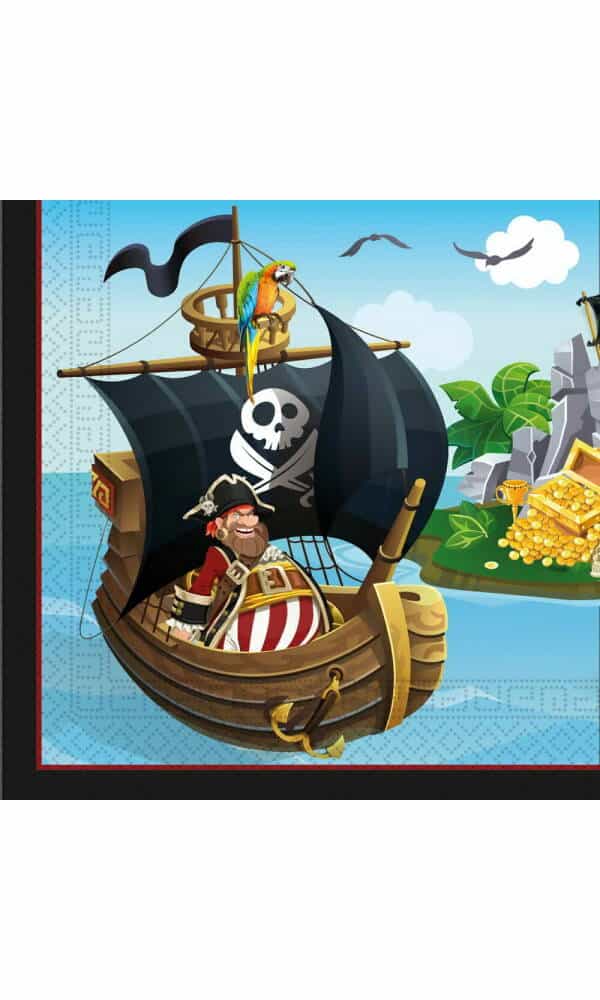 Island Pirates FSC Two-Ply Paper Napkins 33x33cm - 20pk