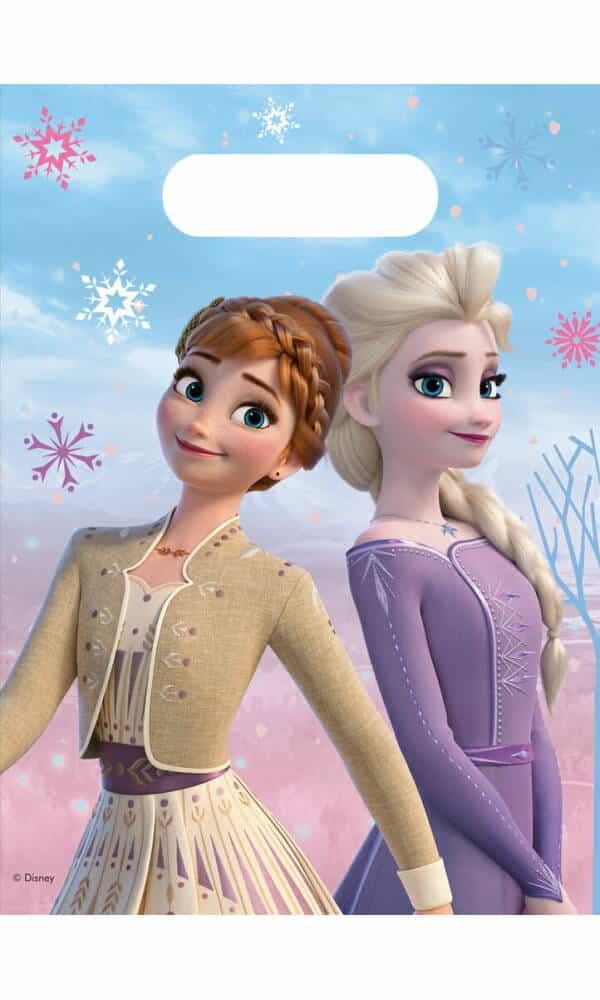 Frozen 2 Wind Spirit Plastic Party Bags - 6pk