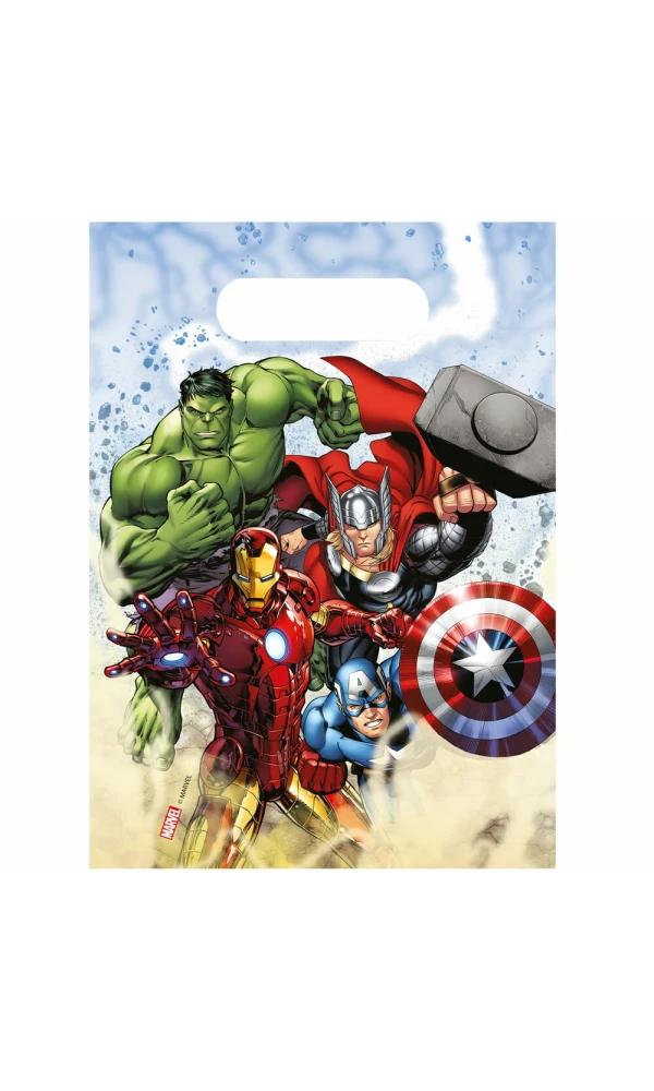 Avengers Infinity Stones Plastic Party Bags - 6pk