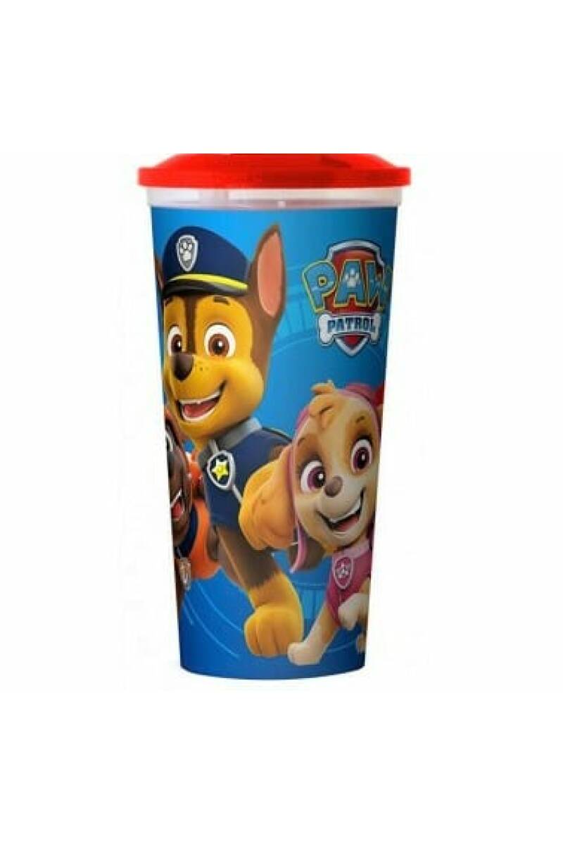 Paw Patrol Plastic Glass with Cap/Lid