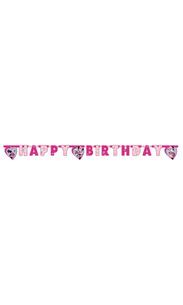 Minnie Junior FSC "Happy Birthday" Die-Cut Banner - 1pk