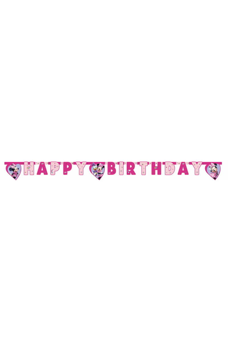 Minnie Junior FSC "Happy Birthday" Die-Cut Banner - 1pk