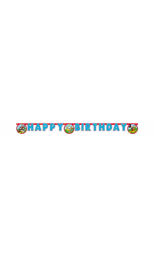 Mickey Rock The House FSC "Happy Birthday" Die-Cut Banner - 1pk