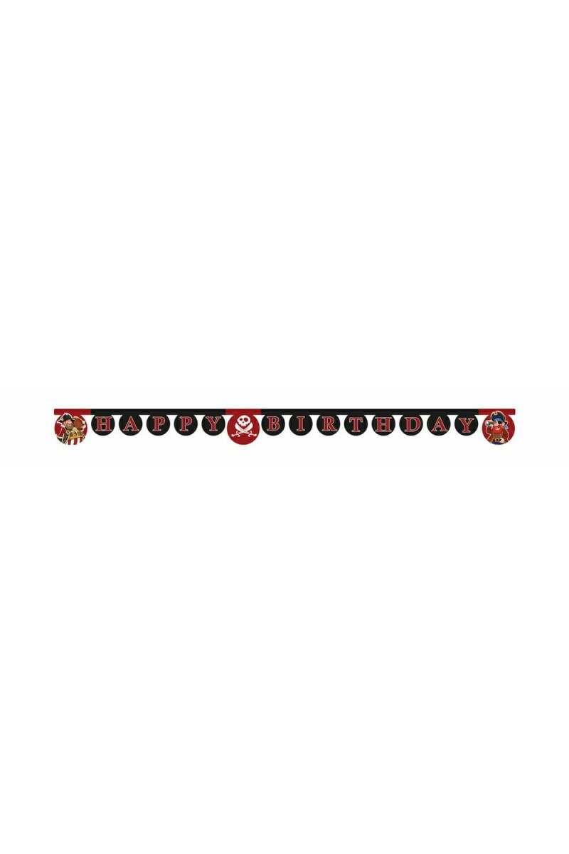 Island Pirates FSC "Happy Birthday" Die-Cut Banner - 1pk