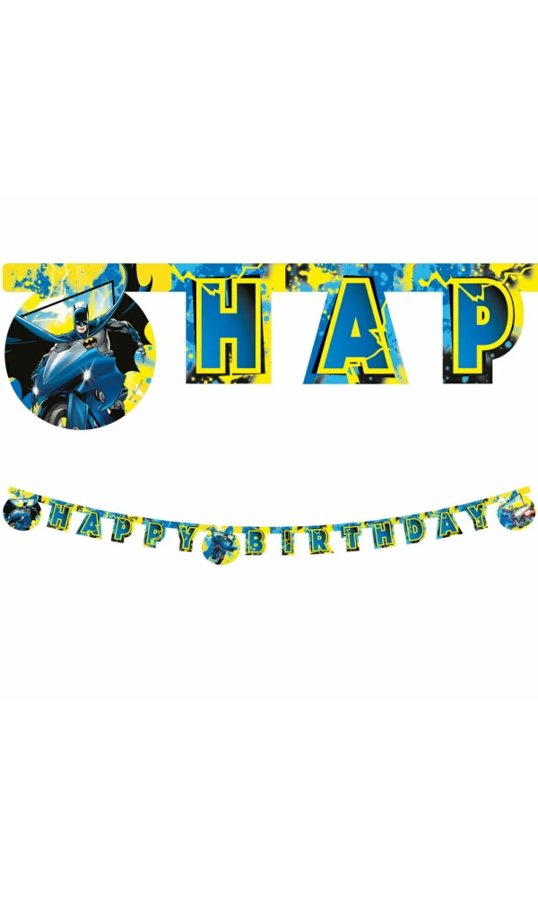 Batman Rogue Rage FSC "Happy Birthday" Die-Cut Banner - 1pk