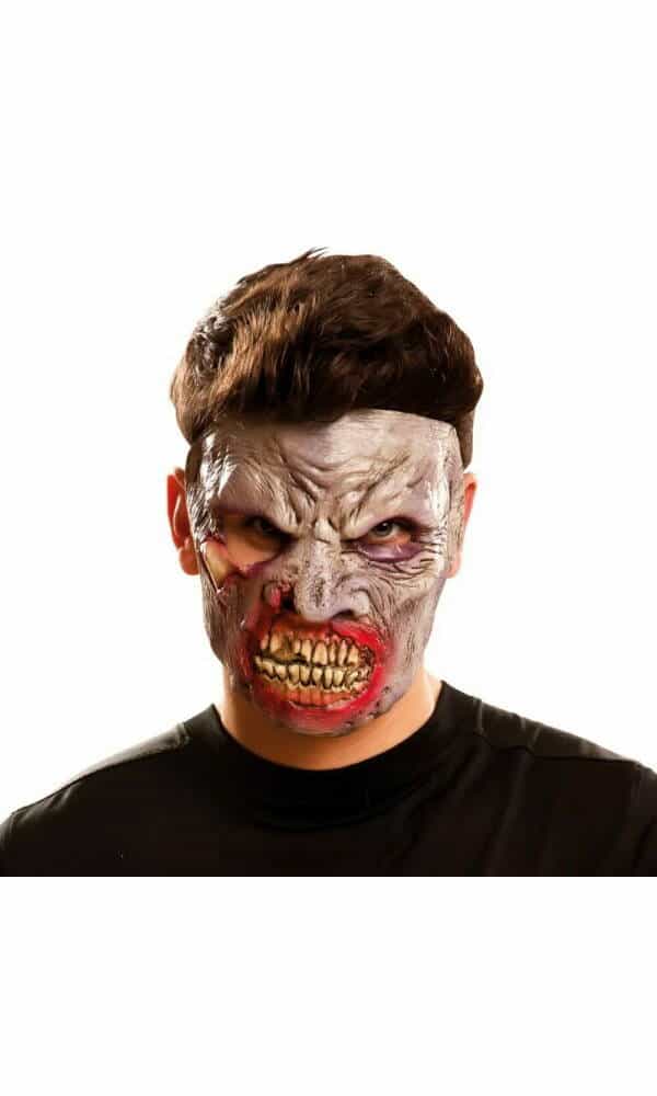 1/2 Zombie Latex Mask