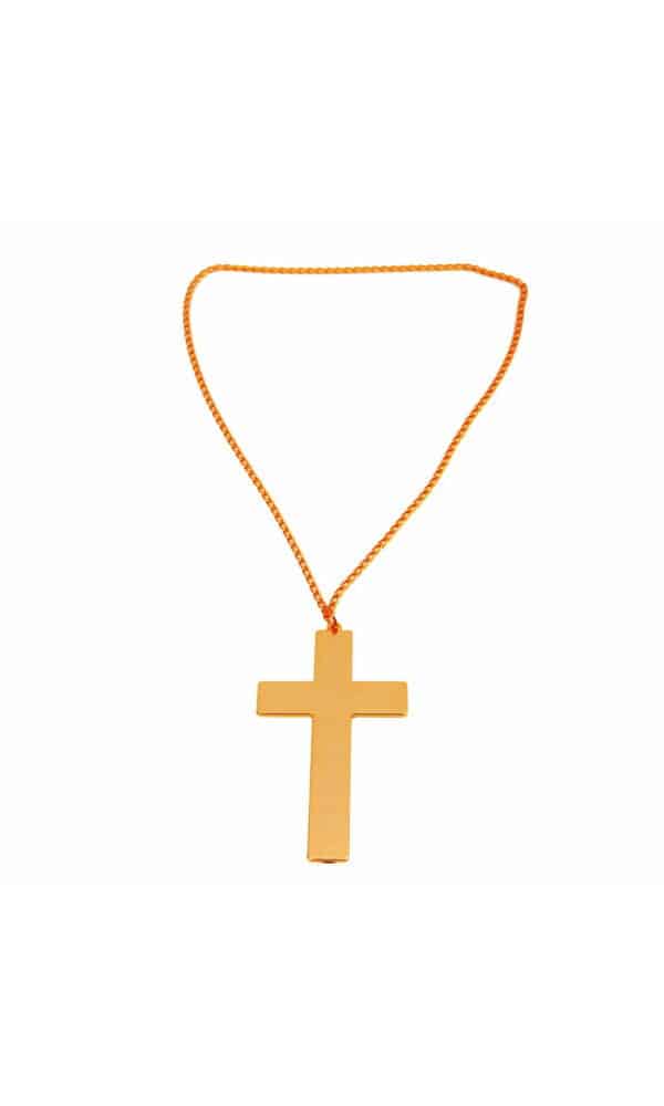 Golden Crucifix With Chain - 10cm x 6cm