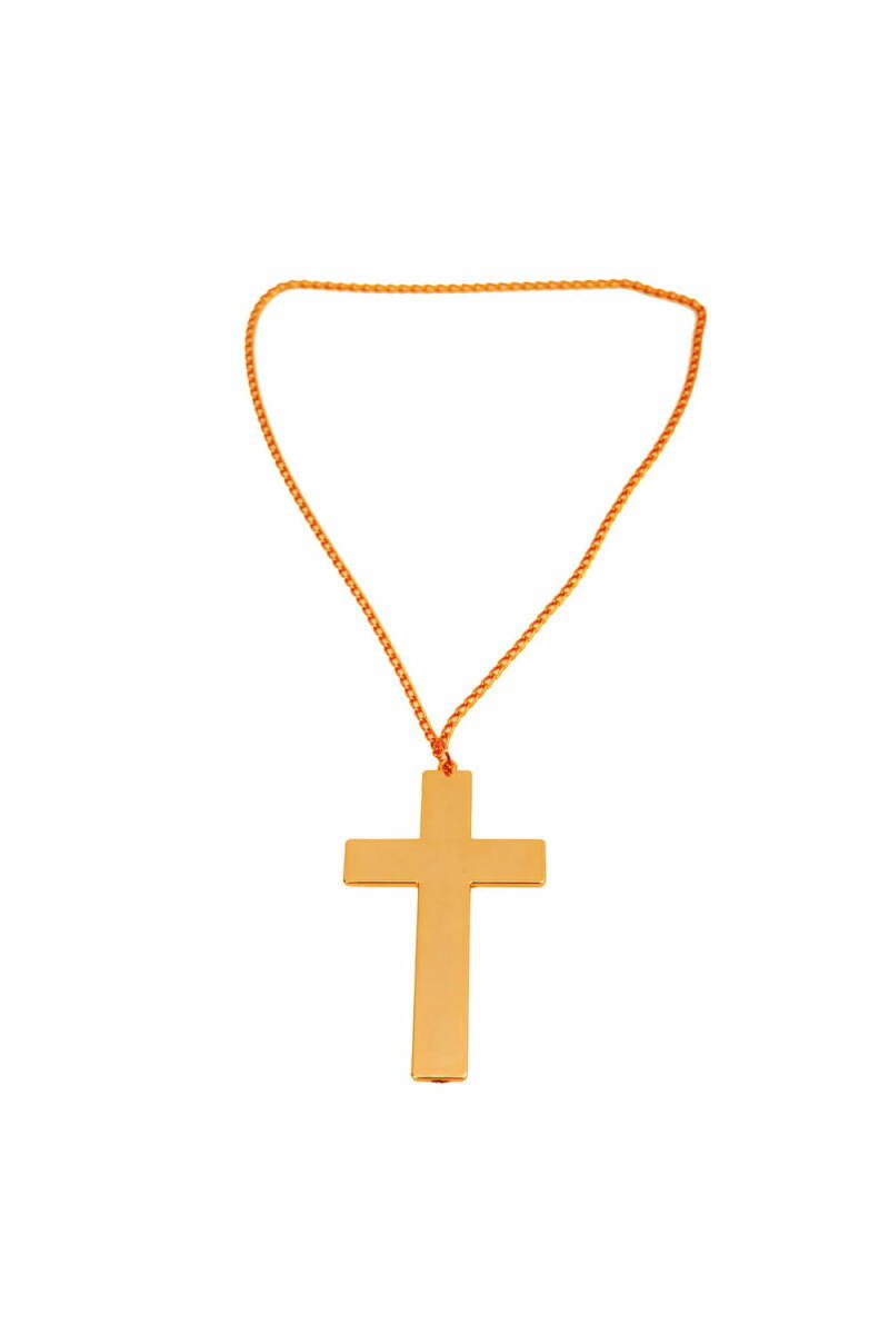 Golden Crucifix With Chain - 10cm x 6cm