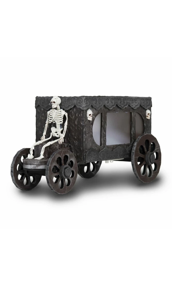 Funeral Carriage With Light & Sound -  18cm x 31cm x 18cm
