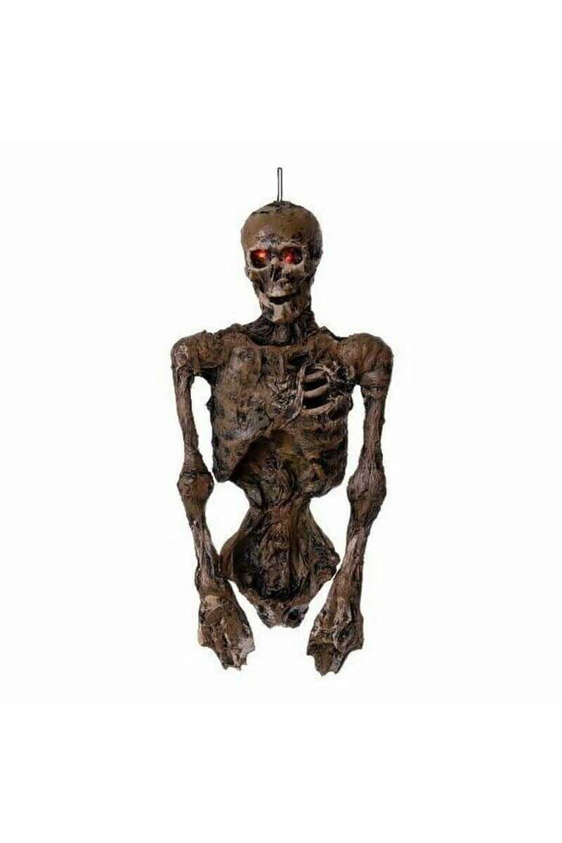 Half Hanging Skeleton With Light - 57x20x13cm