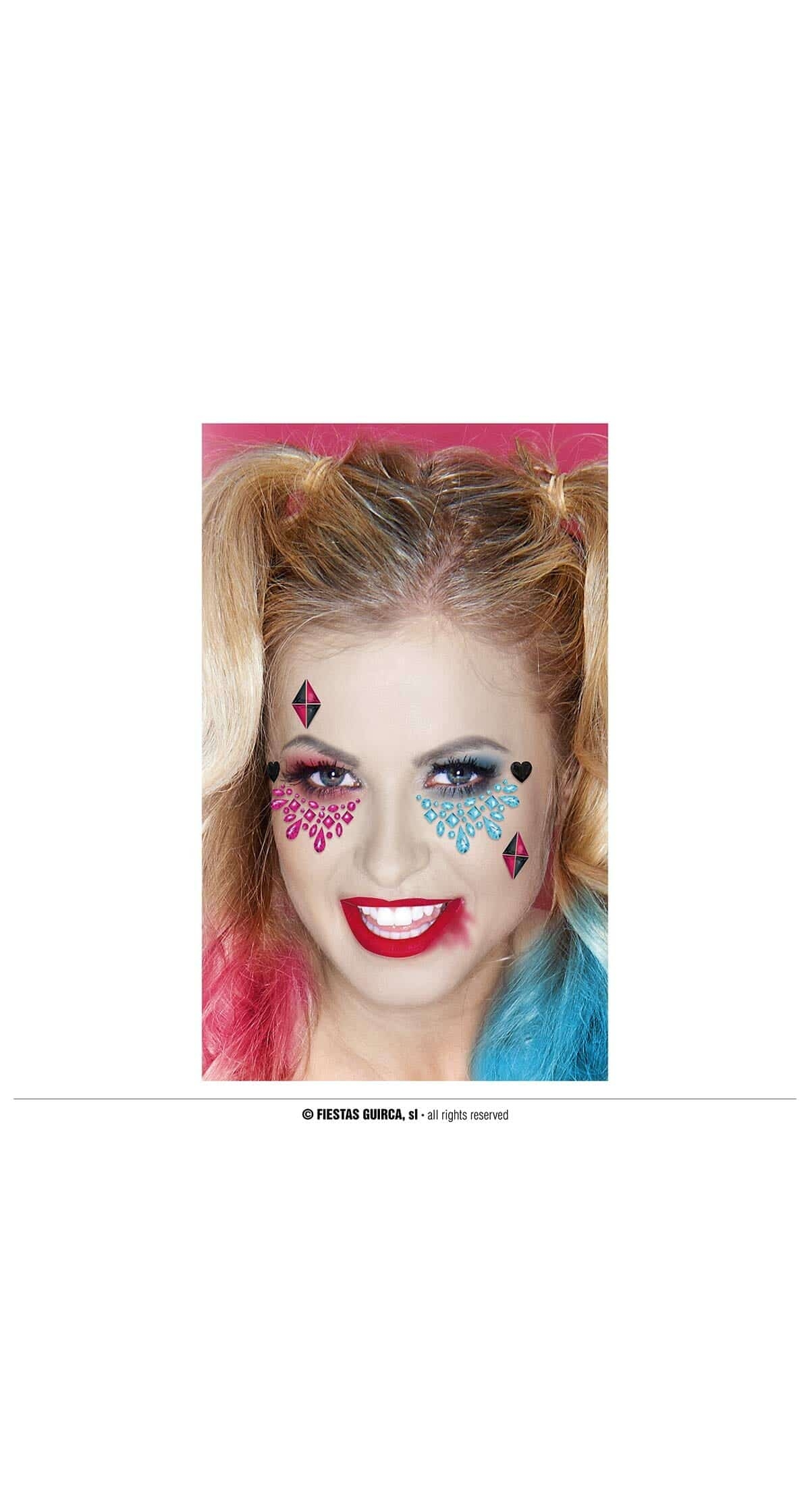 Harley Quinn Adhesive Face Jewelry Set