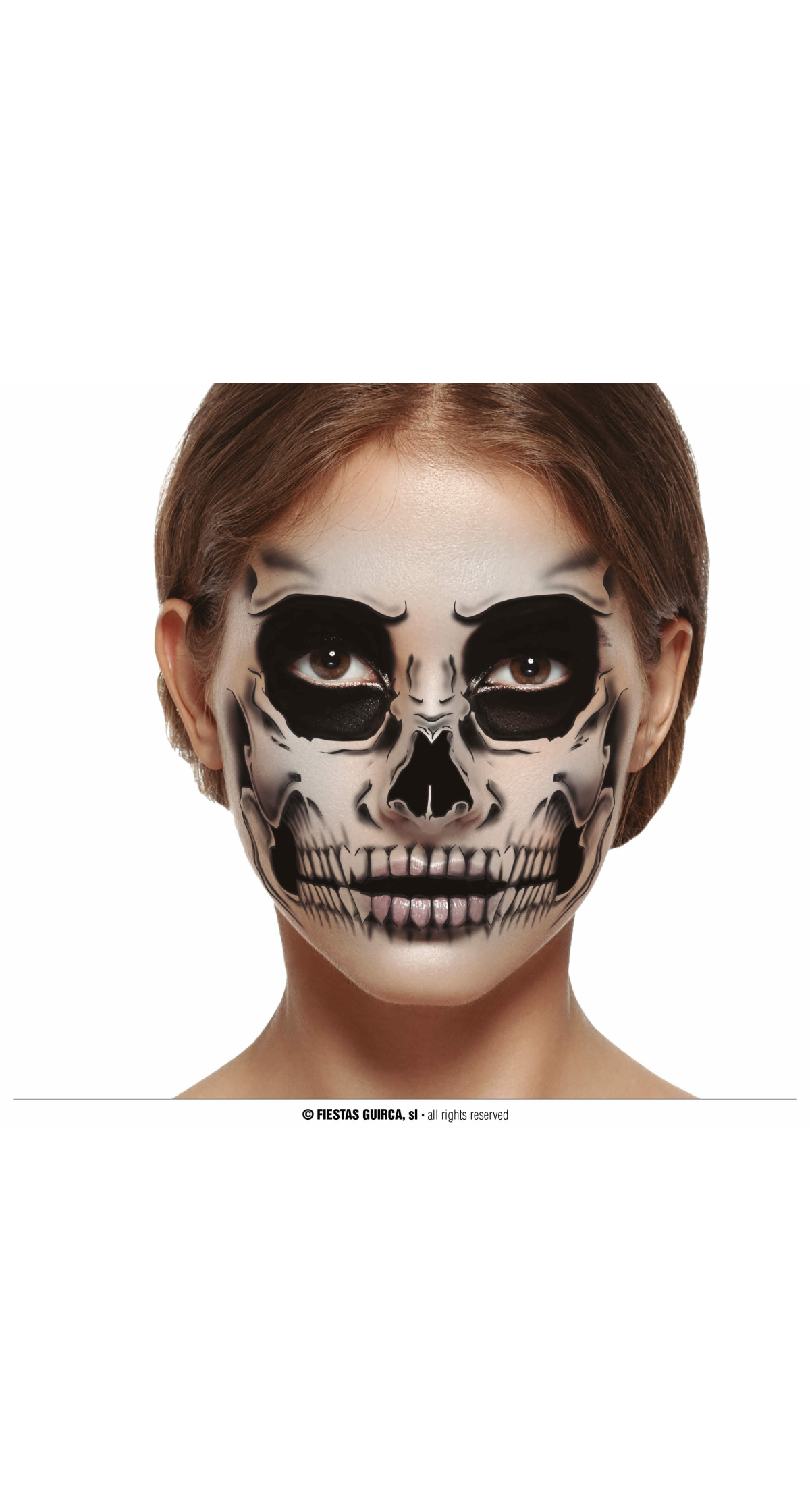 Skeleton Face Tattoo 30 x 14cm