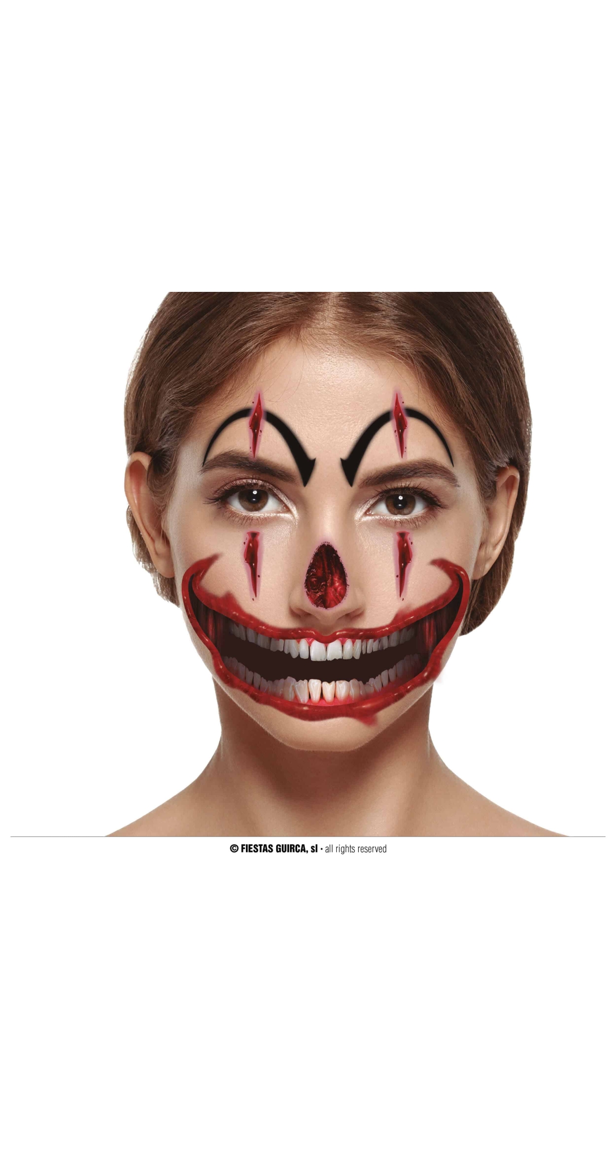 Clown Face Tattoo 30 x 14cm